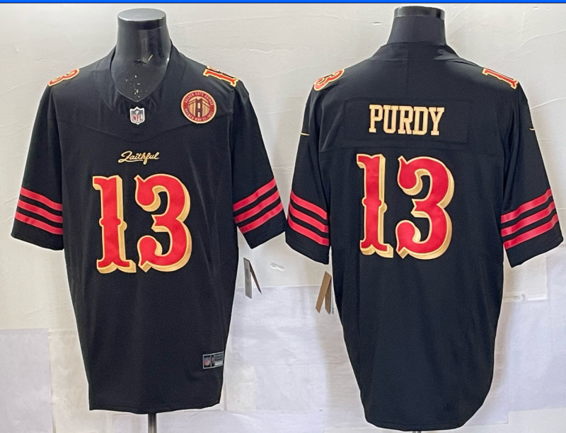 Men San Francisco 49ers #13 Purdy black Limited Nike NFL 2025 Jersey 008